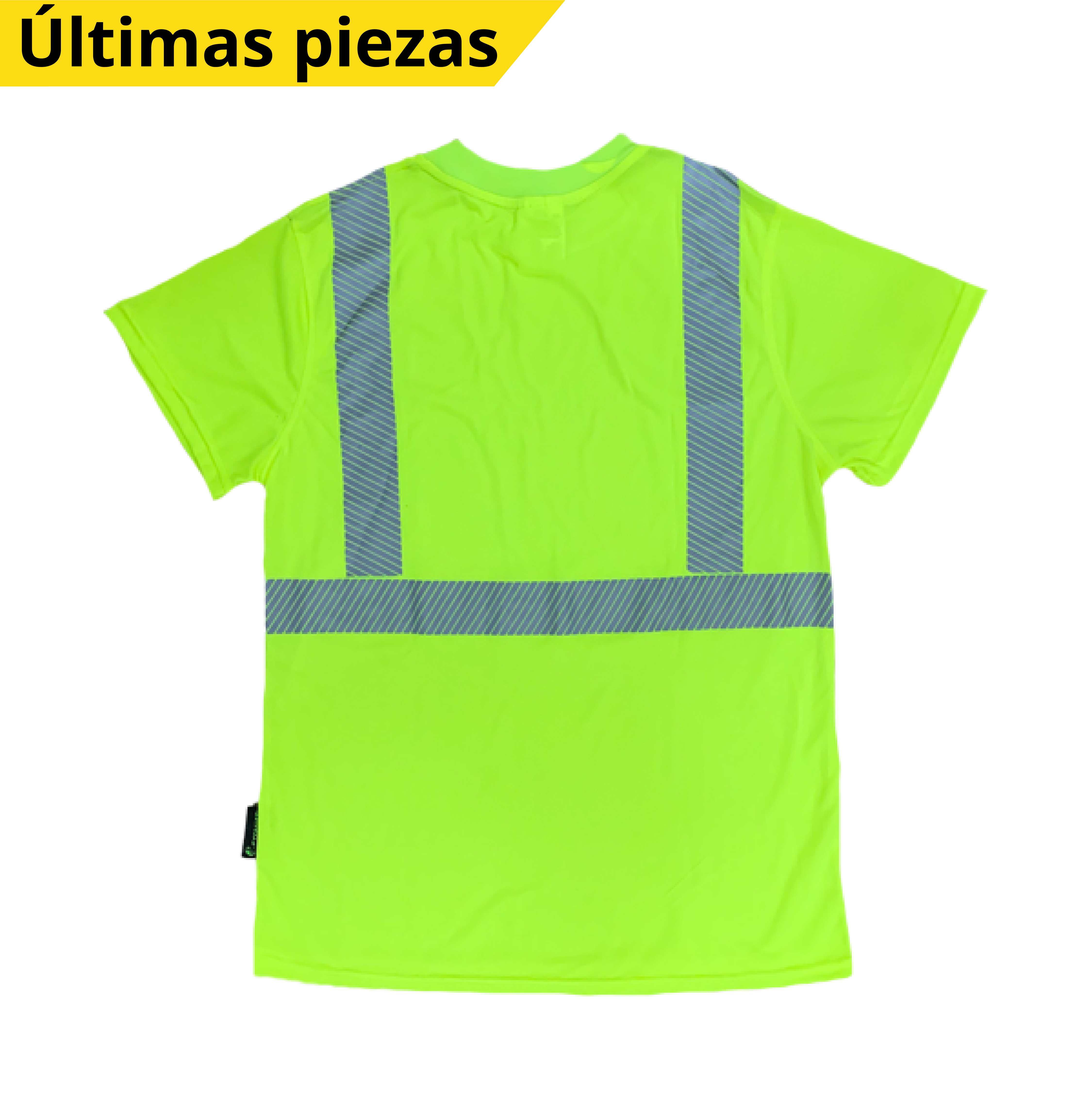 CAMISA CUELLO REDONDO CON REFLEJANTE AMARILLO SR-110AMCR